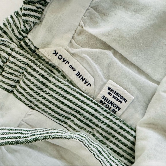 Janie & Jack Baby Striped Linen Sundress in Color Meadow Stripe 18 to 24 mns - Picture 4 of 9